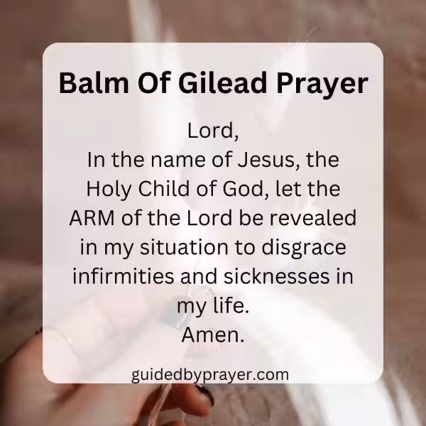 Balm of Gilead Prayer: Finding Healing and Restoration Through Faith
