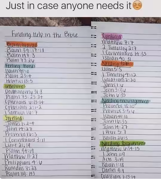 Different Bible Verses for Different Situations Different Bible Verses for Different Situations