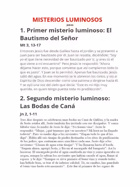 Desvelando los Misterios Luminosos del Rosario