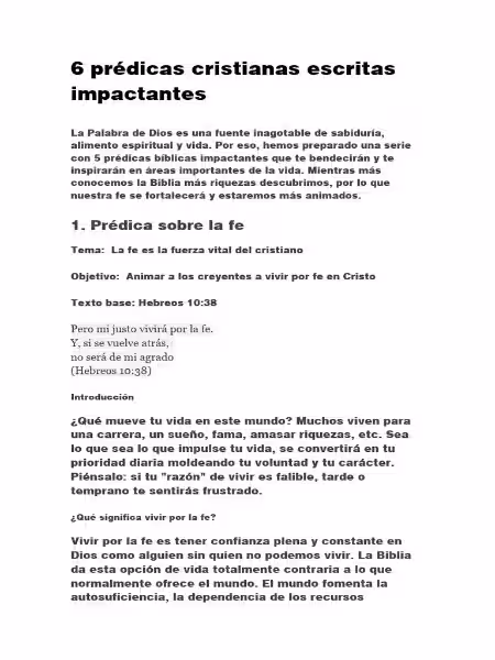 Predicas Poderosas Escritas: Claves para una Fe Profunda y Activa Predicas Poderosas Escritas: Claves para una Fe Profunda y Activa