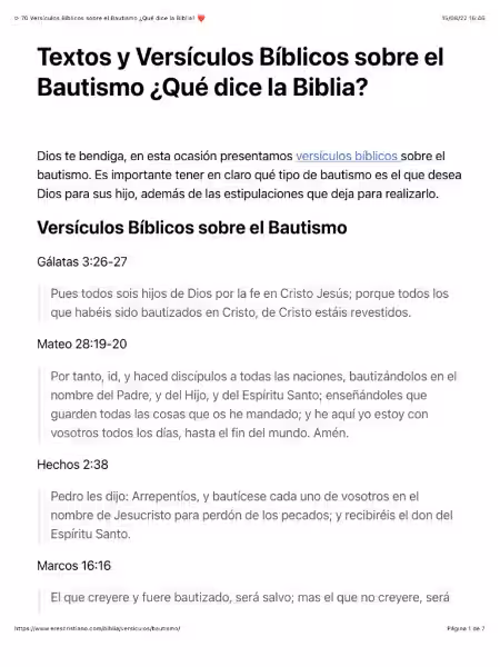 ¿Qué Dice la Biblia del Bautismo? Una Mirada Profunda